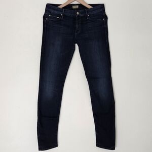 MOTHER The Looker The Missing Hour Mid Rise Skinny Jeans Womens 28 Dark Indigo